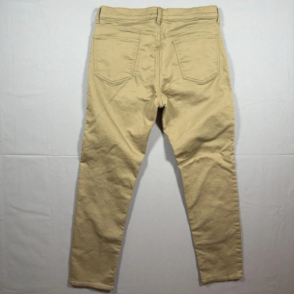 Banana Republic Khaki Stretch Jeans Mens 34x30 Tan Slim Straight Casual Pants
